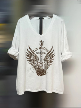 T-shirt motif guitare rock...