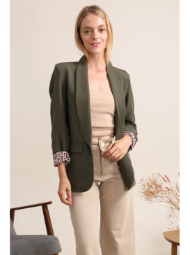 Veste tailleur unie manches...