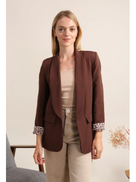 Veste tailleur unie manches...