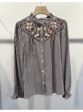 Chemise vichy col frou-frou...