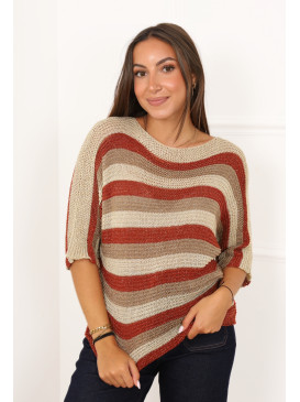 Pull lurex rayures...