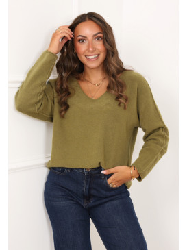Pull col V manches longues...