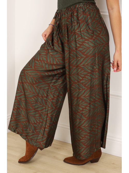Pantalon fluide et large imprimé