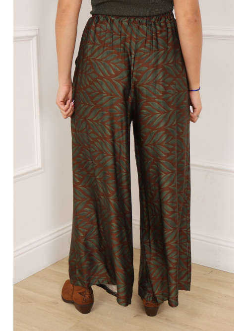 Pantalon fluide et large imprimé