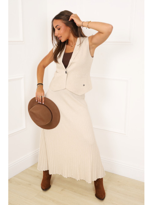 Gilet sans manche en maille