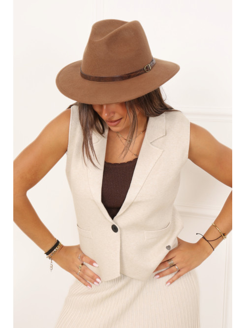 Gilet sans manche en maille