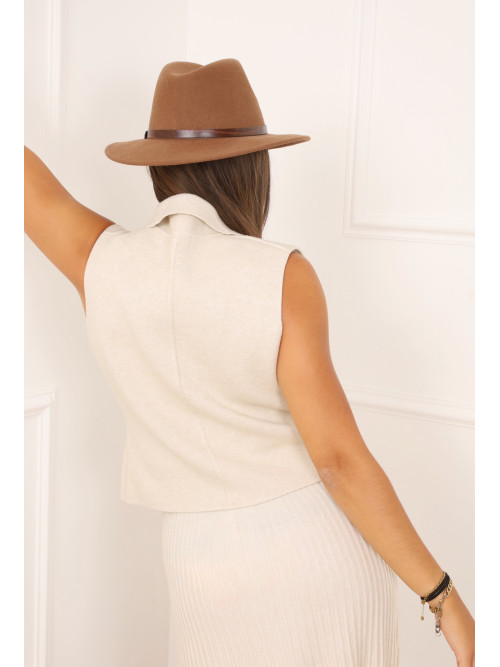 Gilet sans manche en maille