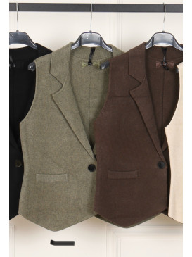 Gilet sans manche en maille...
