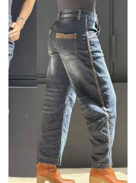 Jeans brut large coutures...