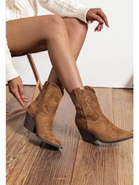 Bottines à talon - Camel