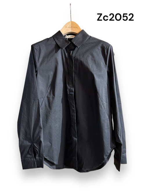 Chemise blanche cintrée en popeline de coton Sens Uniq