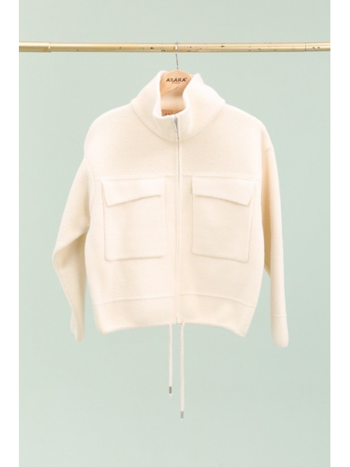 Gilet court zippé col droit esprit "camionneur"