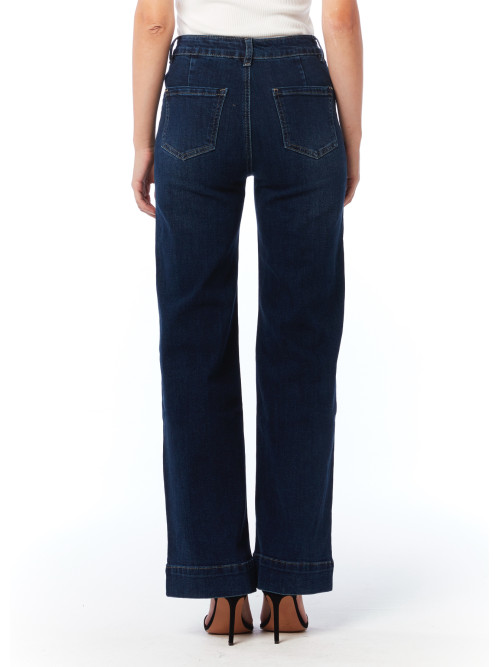Jean large stretch 2 poches plaquées devant