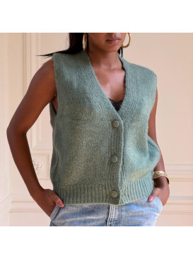 Gilet maille sans manche...