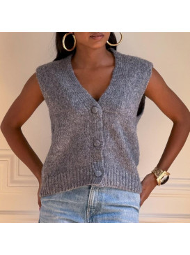 Gilet maille sans manche...