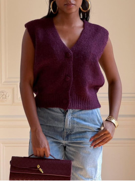 Gilet maille sans manche...