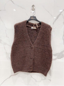 Gilet maille sans manche...