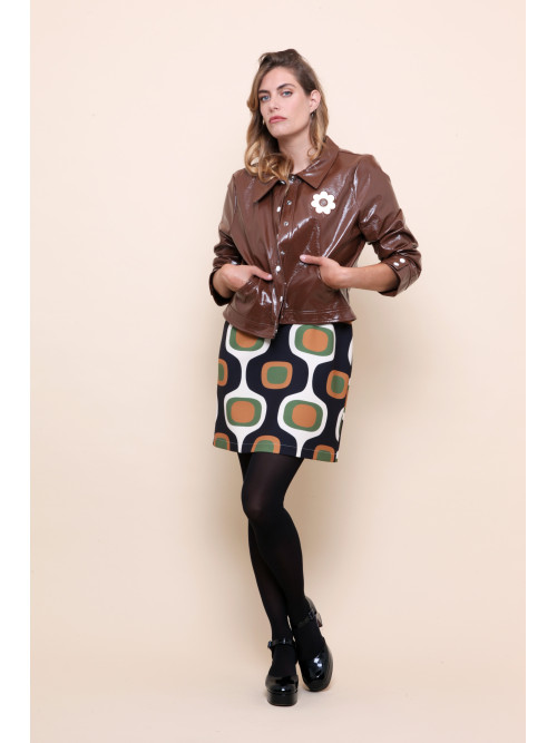 Blouson vinyl esprit seventies