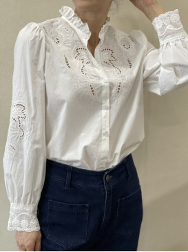 Chemise avec guipure...