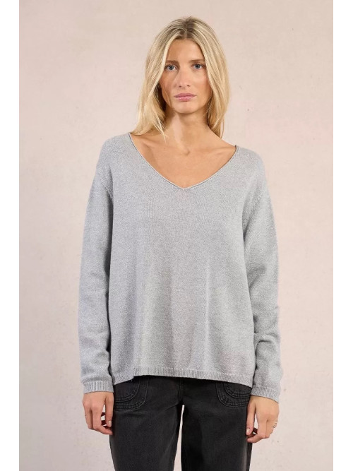 Pull fil lurex col V
