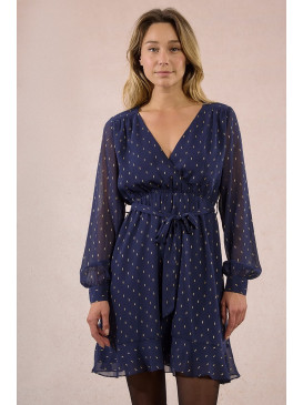 Robe courte en voilage...