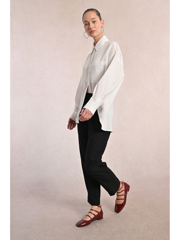 Pantalon droit uni