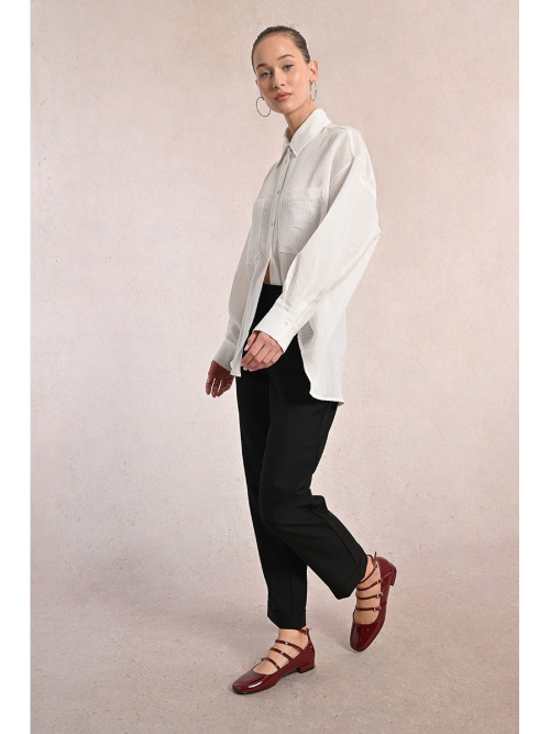 Pantalon droit uni