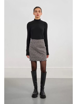 Jupe courte en tweed taille...