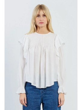 Blouse volantée aux épaules