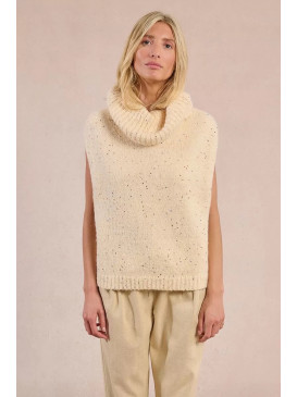 Pull avec sequins sans manche