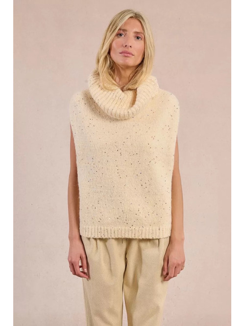 Pull avec sequins sans manche