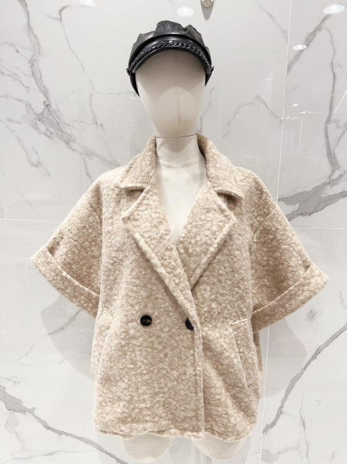Veste courte façon laine bouillie