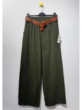Pantalon large en velours...