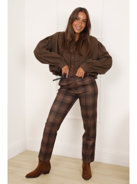 Pantalon chaud à carreaux...