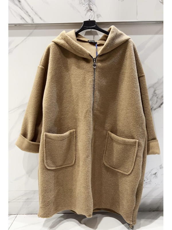 Manteau 3/4 à capuche