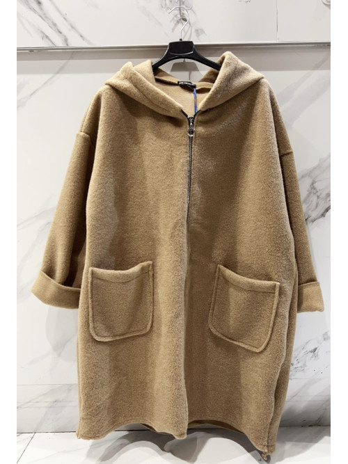 Manteau 3/4 à capuche