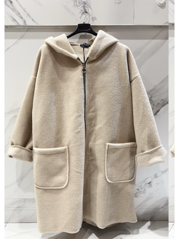 Manteau 3/4 à capuche