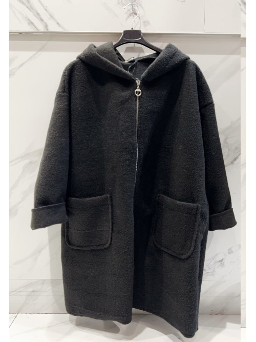 Manteau 3/4 à capuche
