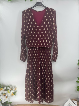 Robe longue plissée imprimé...