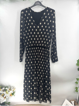 Robe longue plissée imprimé...
