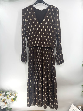 Robe longue plissée imprimé...