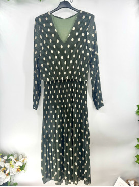 Robe longue plissée imprimé...