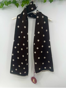 Echarpe à pois réversible -...
