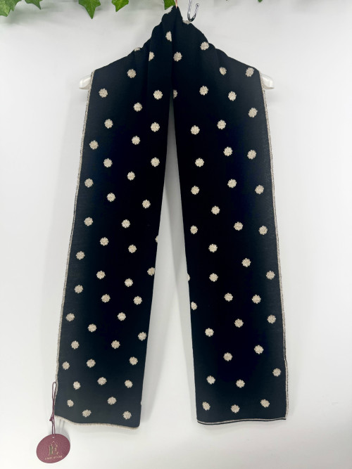 Echarpe à pois réversible