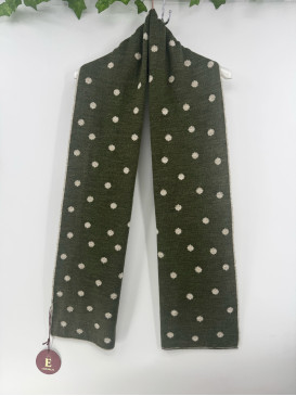 Echarpe à pois réversible -...