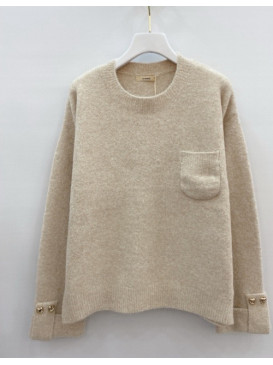 Pull maille col rond avec...