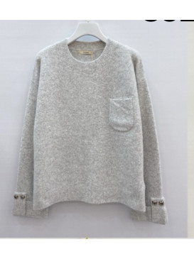 Pull maille col rond avec...