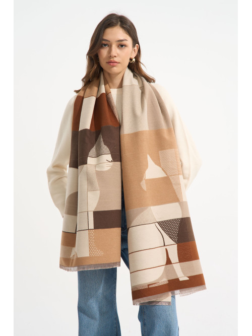 Écharpe motifs géométriques