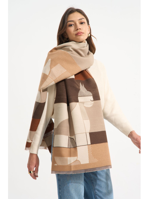 Écharpe motifs géométriques