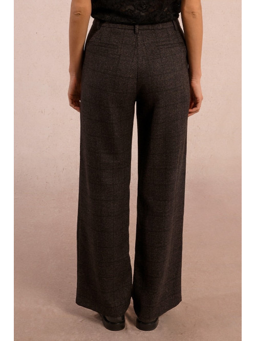 Pantalon droit à carreaux